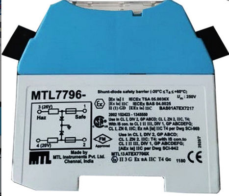 barriere di per sé sicure della MTL di 20mA MTL7796, una barriera di 2 MTL Zener del cavo