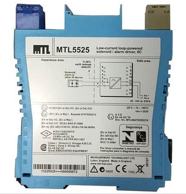 MTL5525	Solenoide autoalimentato ciclo a corrente debole Alam Driver della barriera di sicurezza della MTL